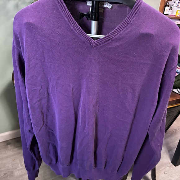 Peter Millar silk cotton cashmere sweater purple size xxl - Picture 2 of 5